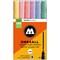 Molotow ONE4ALL Acrylic Paint Marker Character 6-Color Set, 2mm, Assorted Colors, 1 Set Each